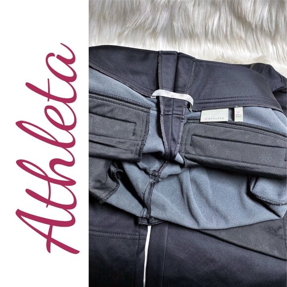 ATHLETA SNOW CRUISER SKI SNOWBOARD SATEEN PANTS BLACK GRAPHIC, SIZE 10 - Picture 9 of 15